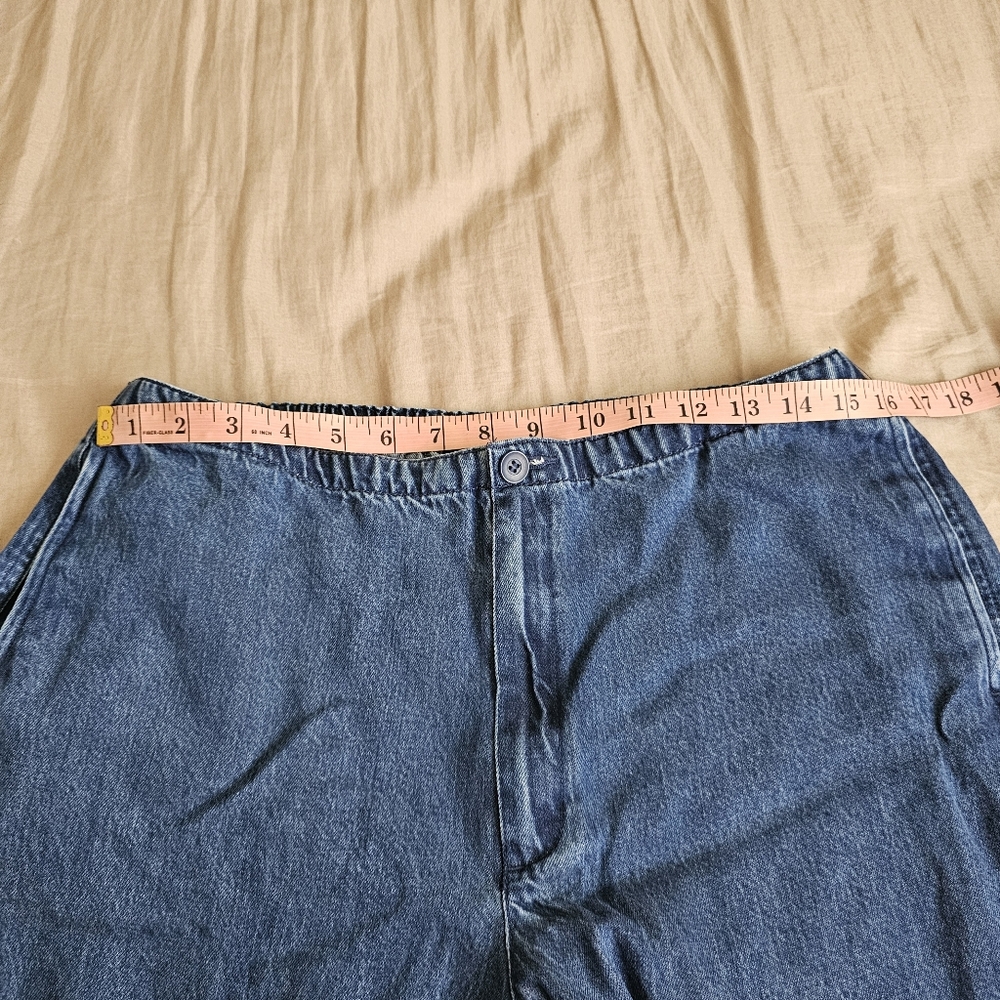 Liz Claiborne Livy Tencel Chambray Jeans Loosefit Casual Blue Womens Large - Picture 4 of 14